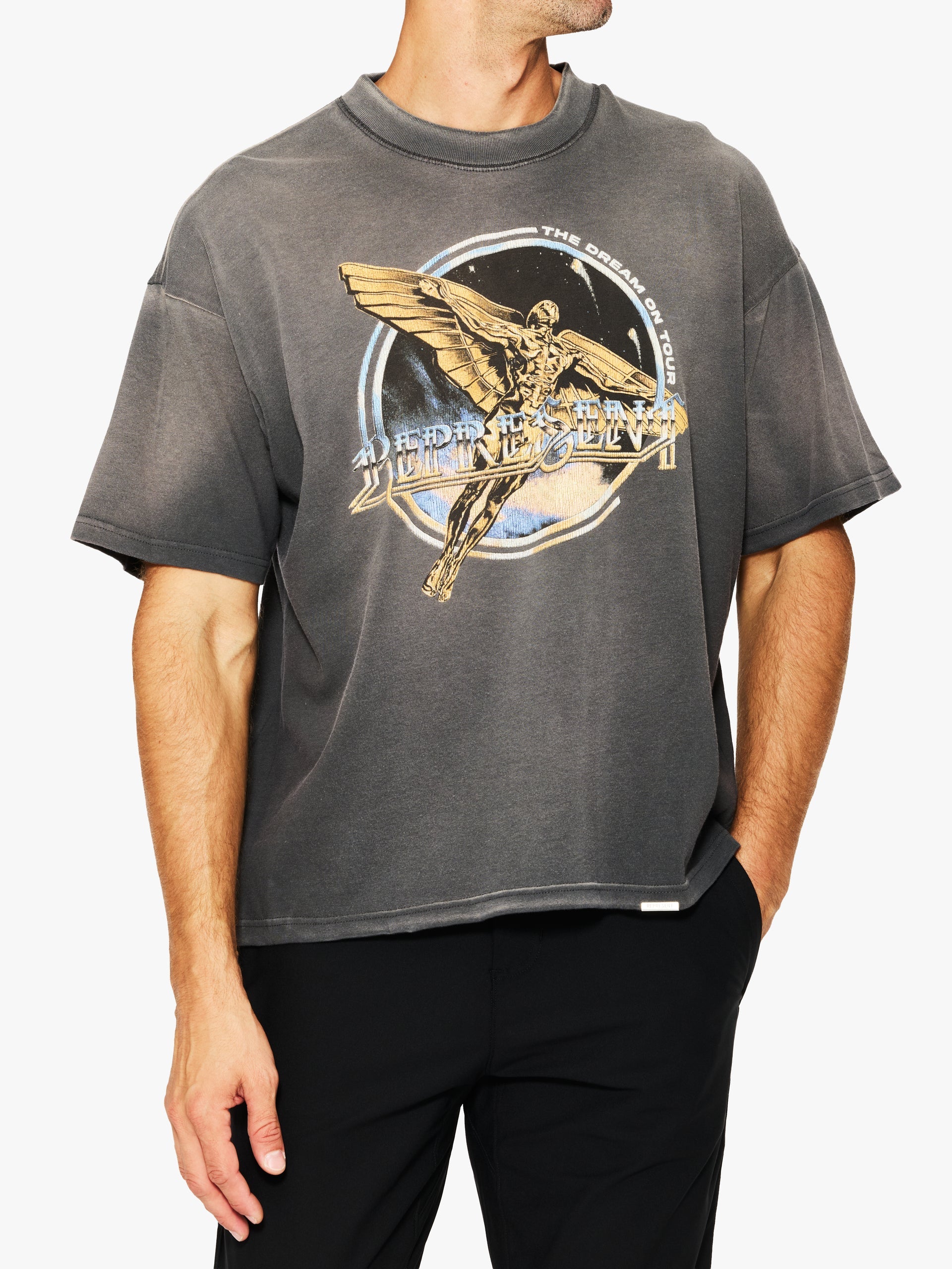 Represent Golden Tour T-shirt - "Sun Fade Grey"