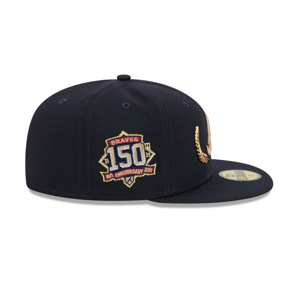 Atlanta Braves Gold Leaf 59FIFTY Fitted Hat image 3