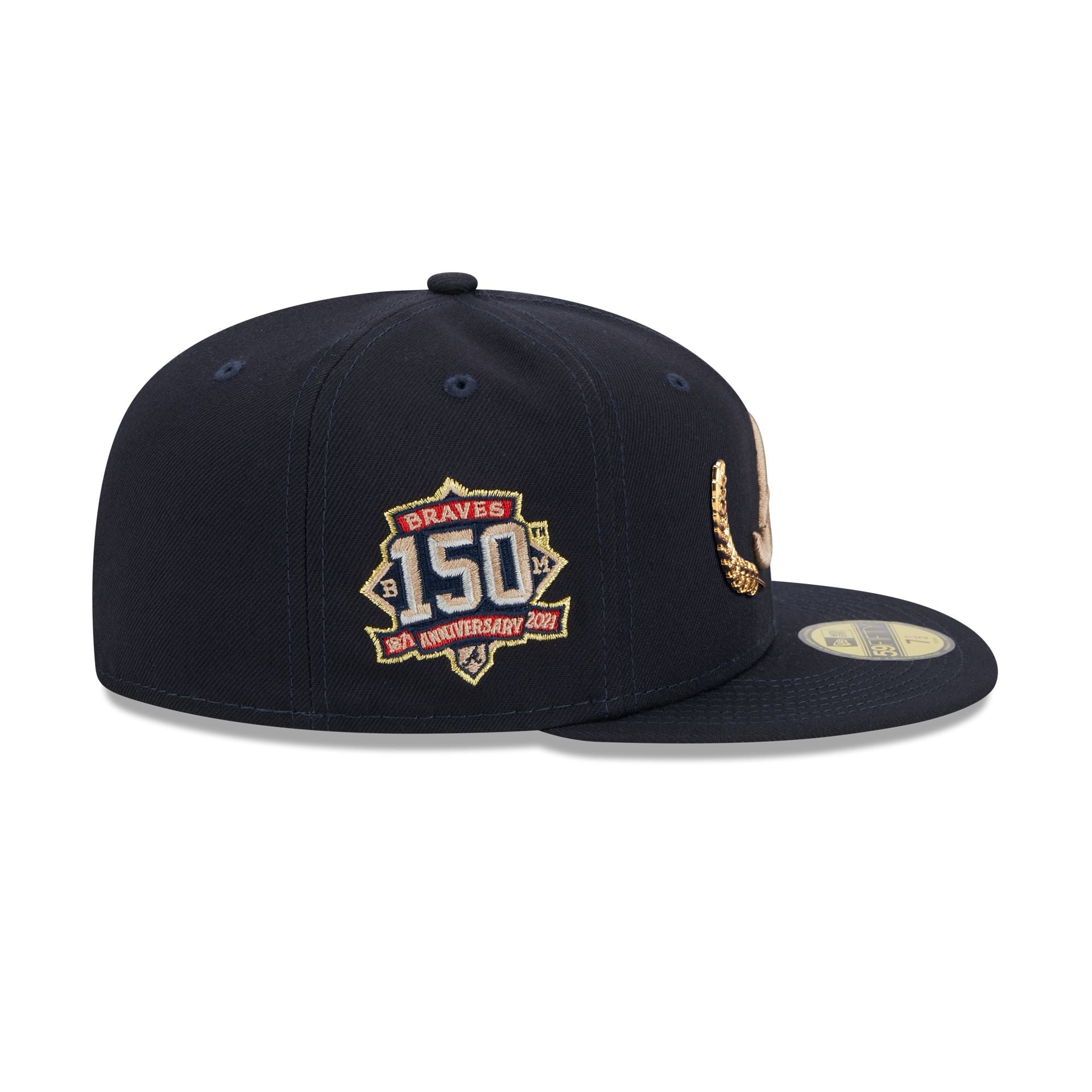 Atlanta Braves Gold Leaf 59FIFTY Fitted Hat image 3
