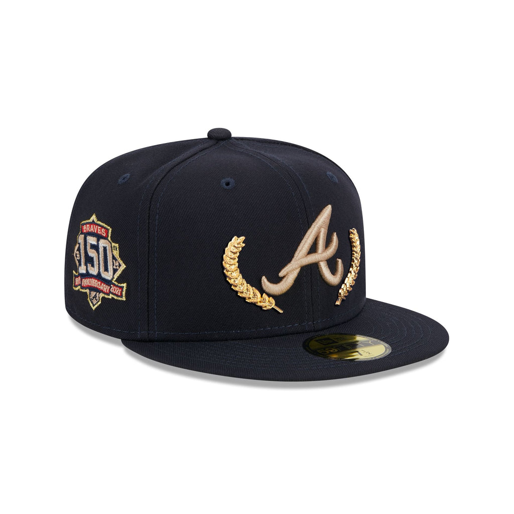 Atlanta Braves Gold Leaf 59FIFTY Fitted Hat image 0
