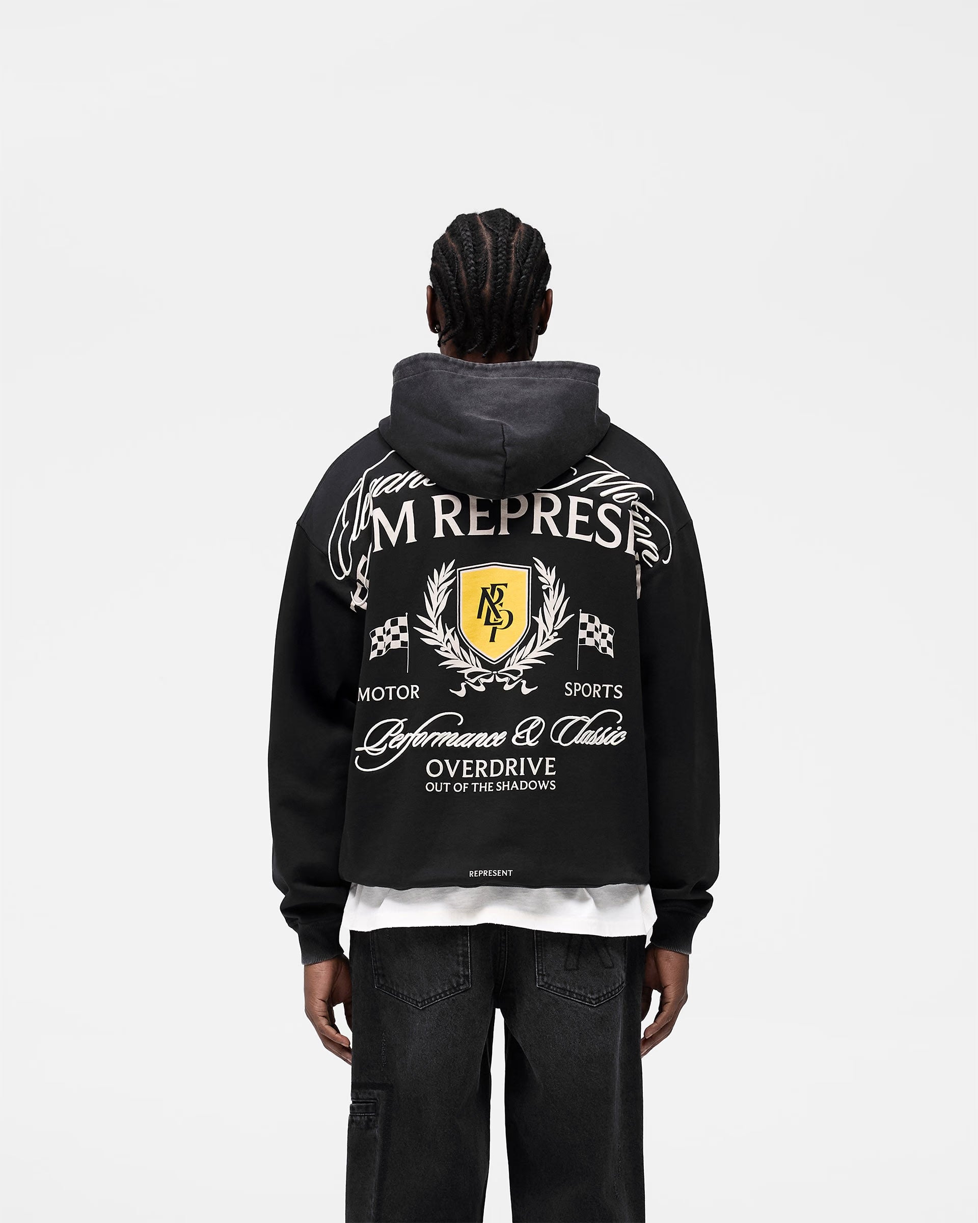 Represent Crest Hoodie - "Vintage Black"