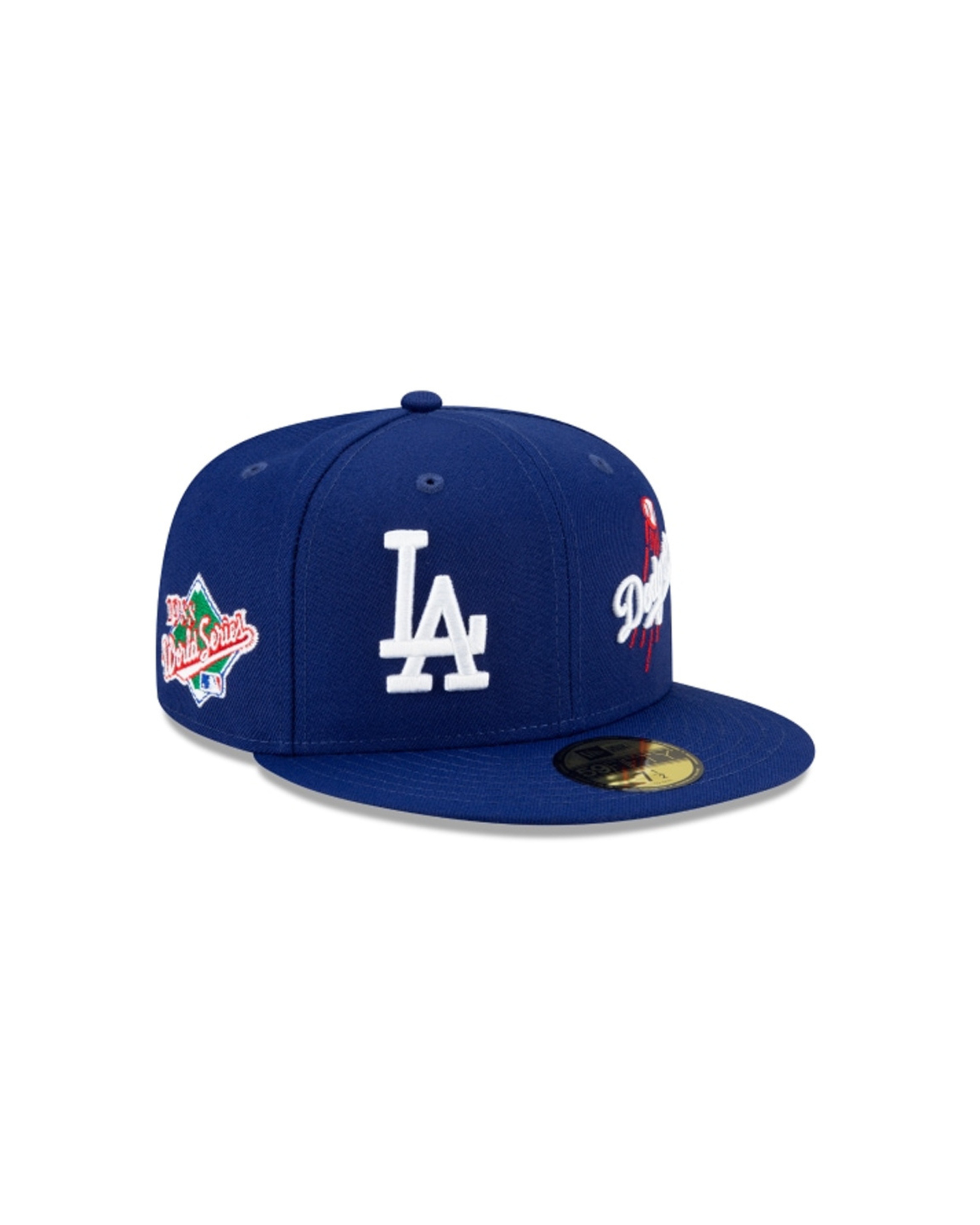 Los Angeles Dodgers Dark Royal Blue Patch Pride 59Fifty Fitted Cap