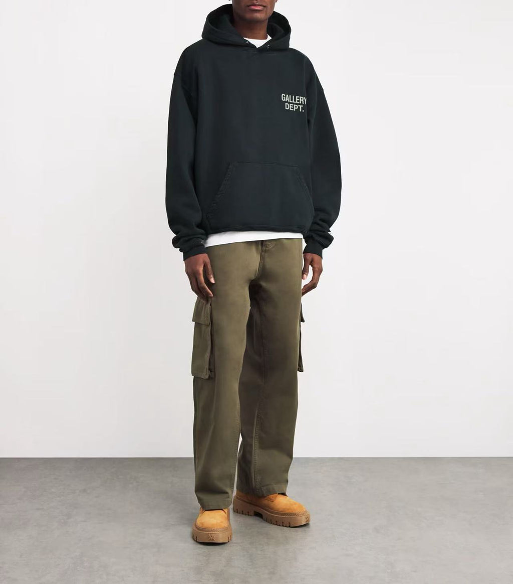 Gallery Dept. 90's Logo Hoodie - "Vintage Black"