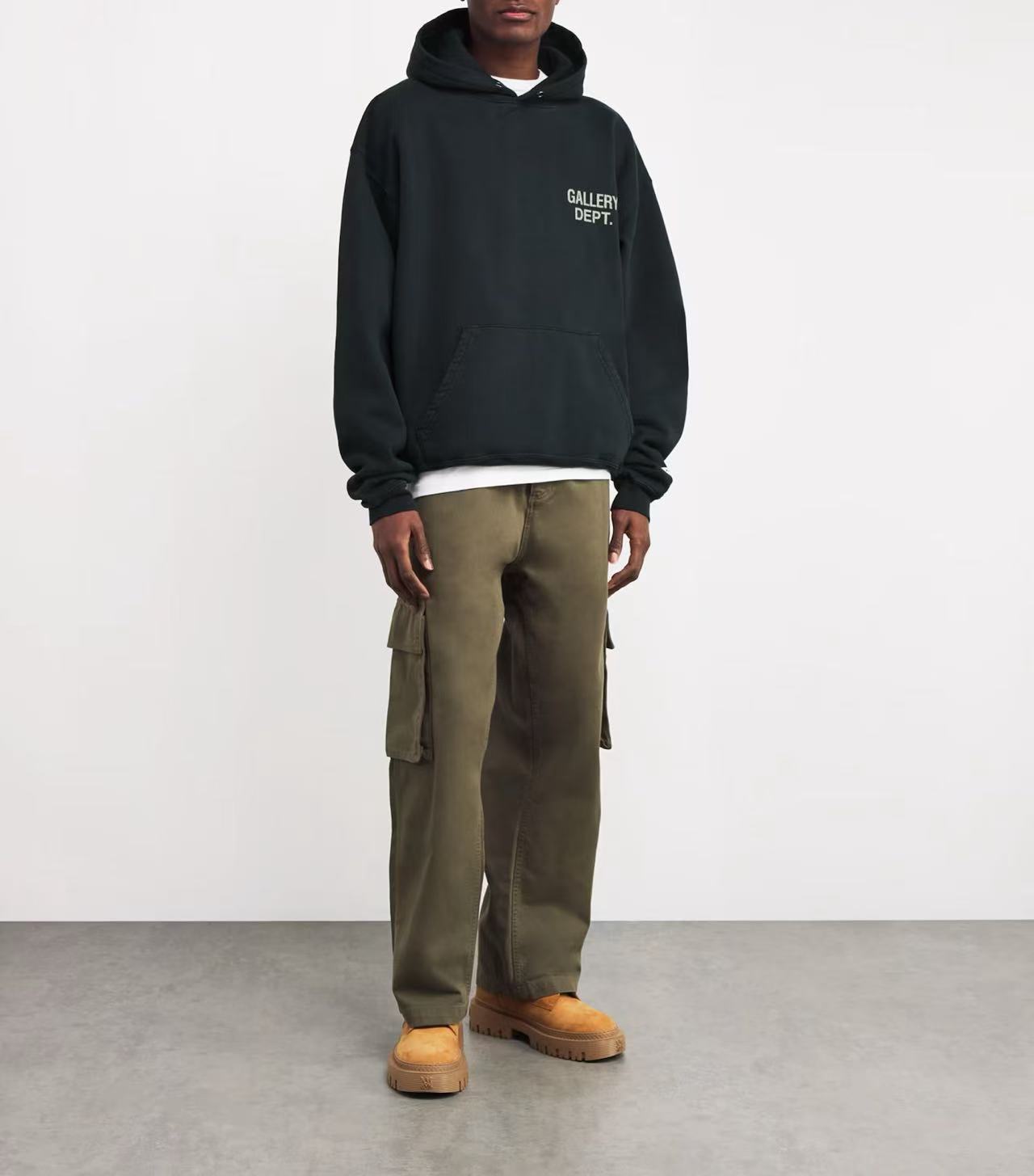 Gallery Dept. 90's Logo Hoodie - "Vintage Black"