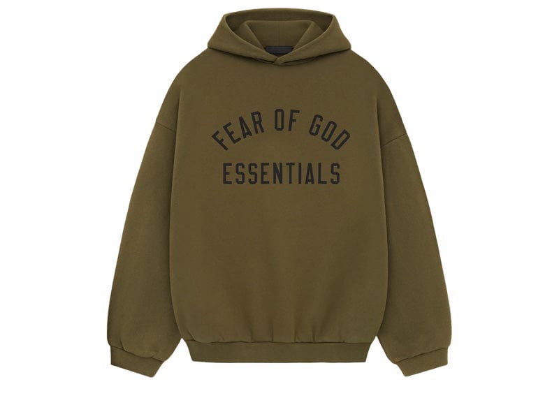 Fear of God Essentials Fleece Hoodie Olive image 0