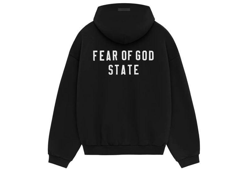 Fear of God Essentials Heavy Fleece Fullzip Hoodie Black image 1