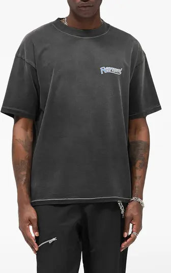 Represent Showcasing T-Shirt - "Stained Black"