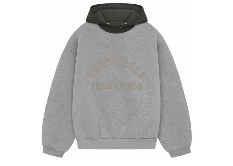 Fear of God Essentials Nylon Fleece Hoodie Dark Heather Oatmeal/Ink image 0