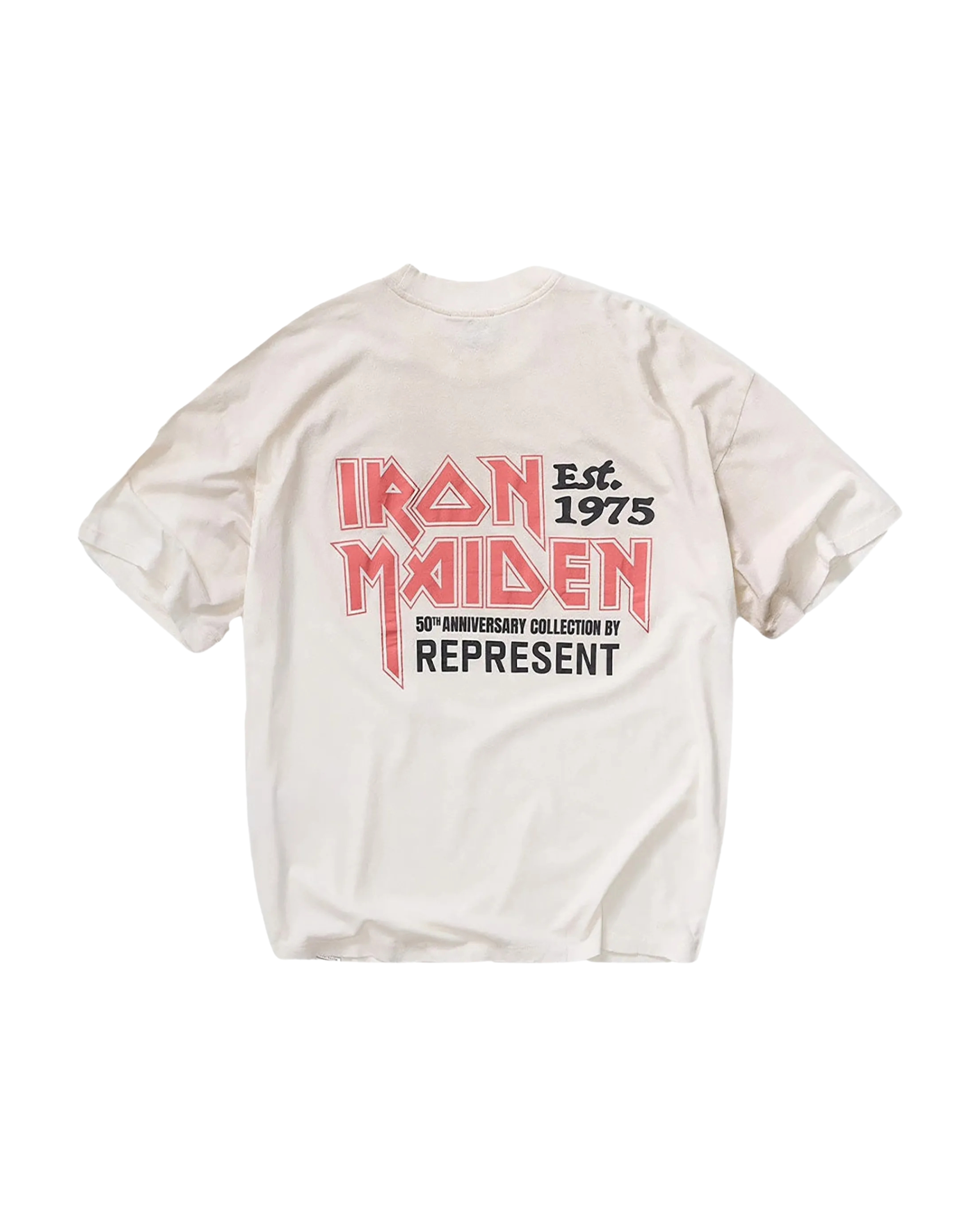 Represent x Iron Maiden Anniversary T-shirt - "Washed Ecru"