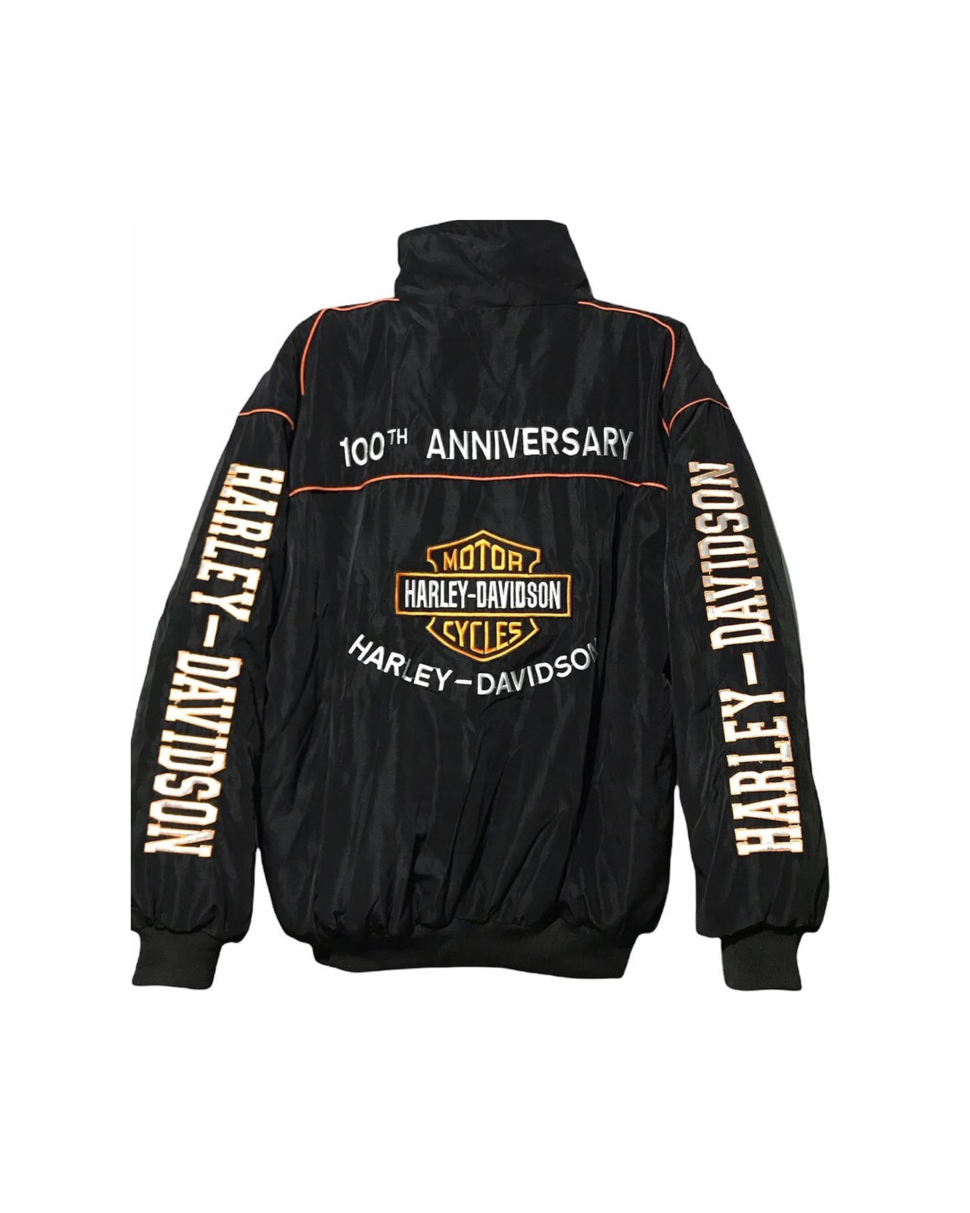 Harley Davidson F1 Retro Racing Jacket - "Black/Orange"