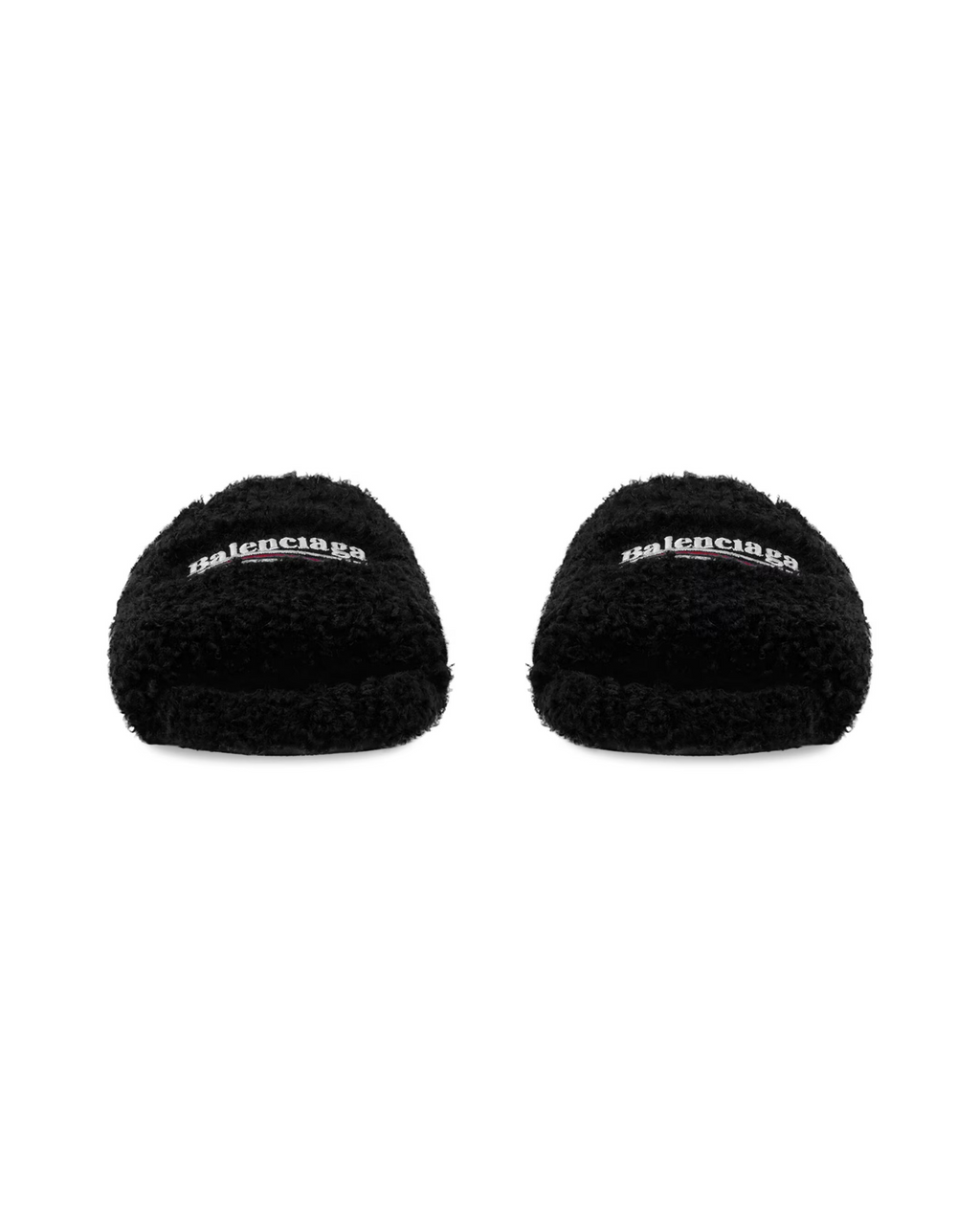 Balenciaga Furry Slide Sandal - "Black"