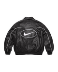 Supreme x Nike Leather Varsity Jacket - "Black/White"