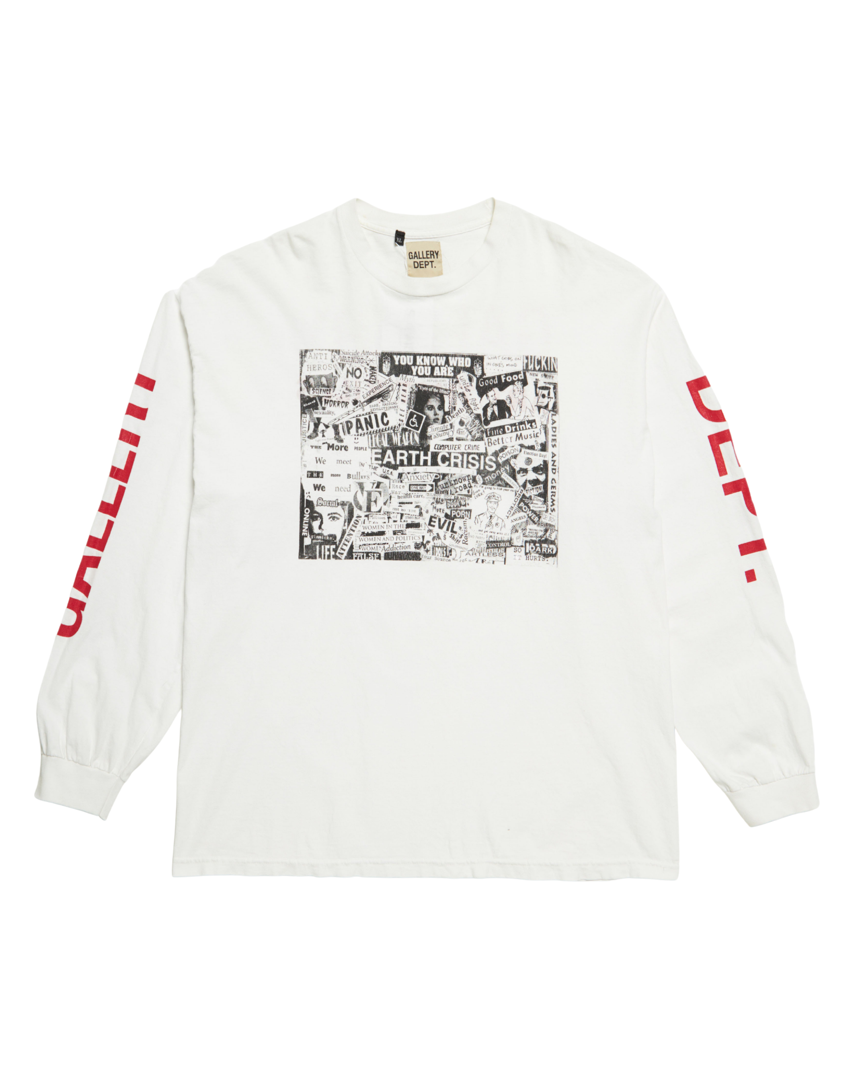 Gallery Dept. Earth Crisis Longsleeve T-shirt - "White"