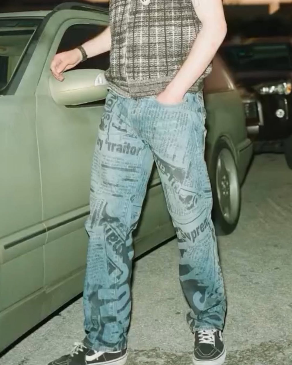Supreme Regular Jean (SS25) - "Newspaper"