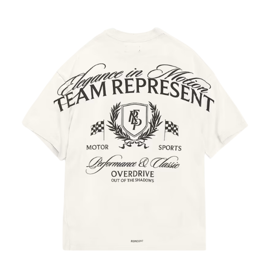 Represent Crest T-Shirt - 'Flat White'