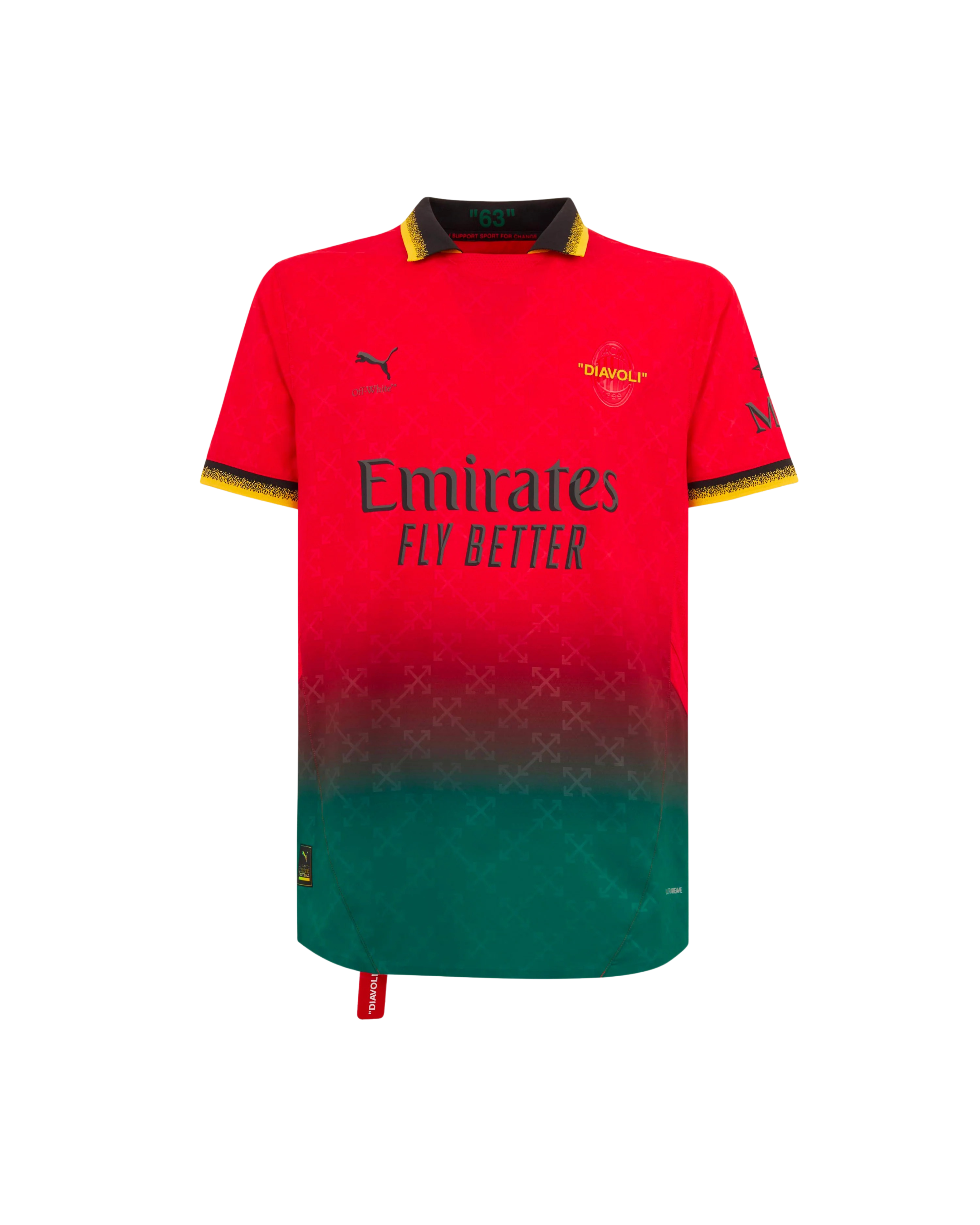 Ac Milan X Off-White™ 2024/25 Red Edition Kit