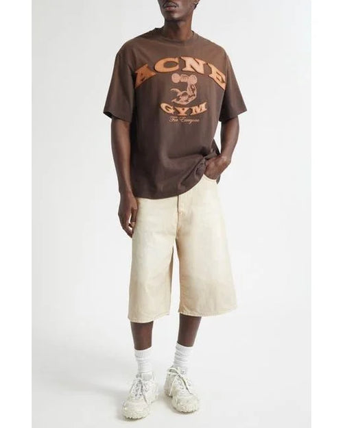 Acne Studios Gym Bro Logo Organic T-shirt - "Dark Brown"