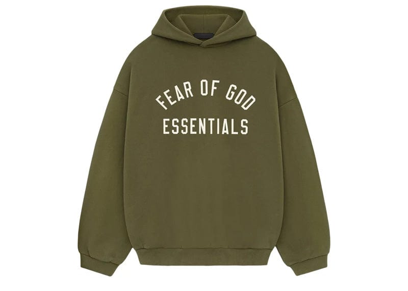 Fear of God Essentials Fleece Hoodie Military image 0