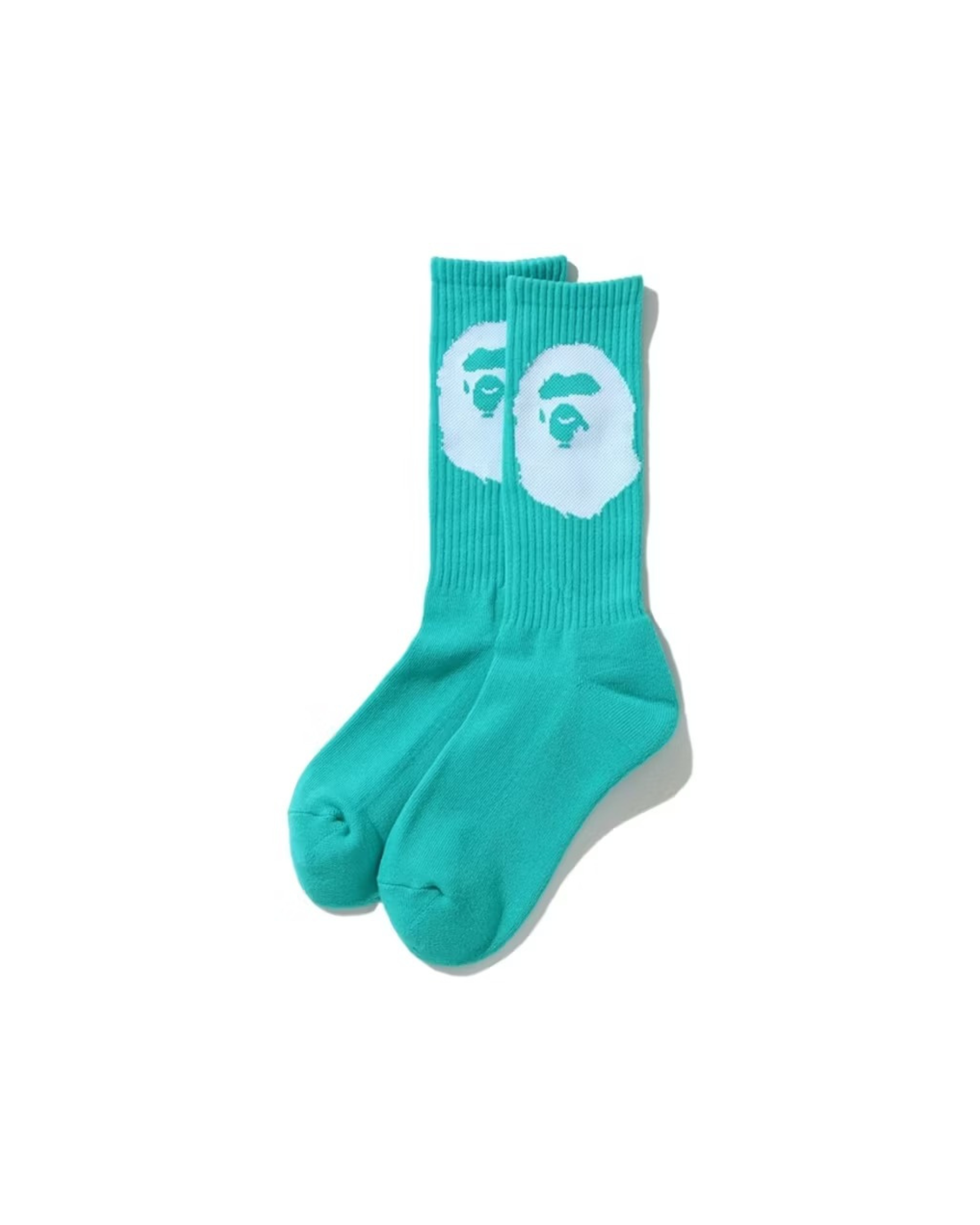 Bape Big Ape Head Socks - "Sax"
