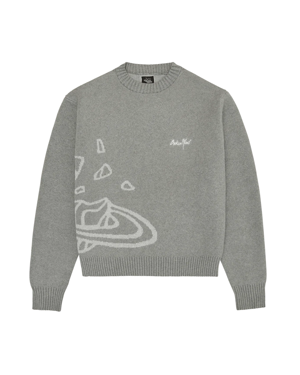 Broken Planet Knit Sweater - "Heather Grey"