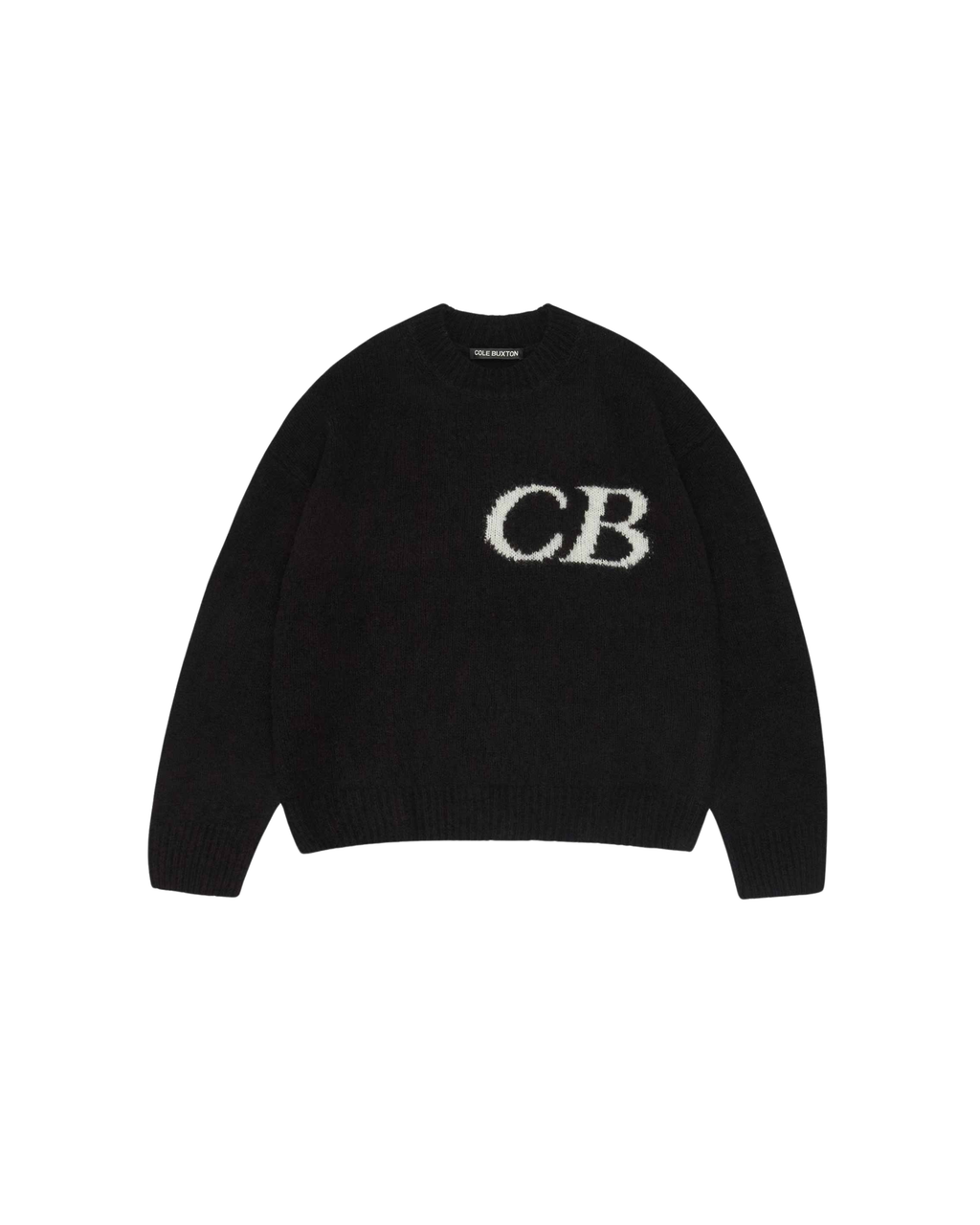 Cole Buxton CB Logo Knit Sweater - "Black"