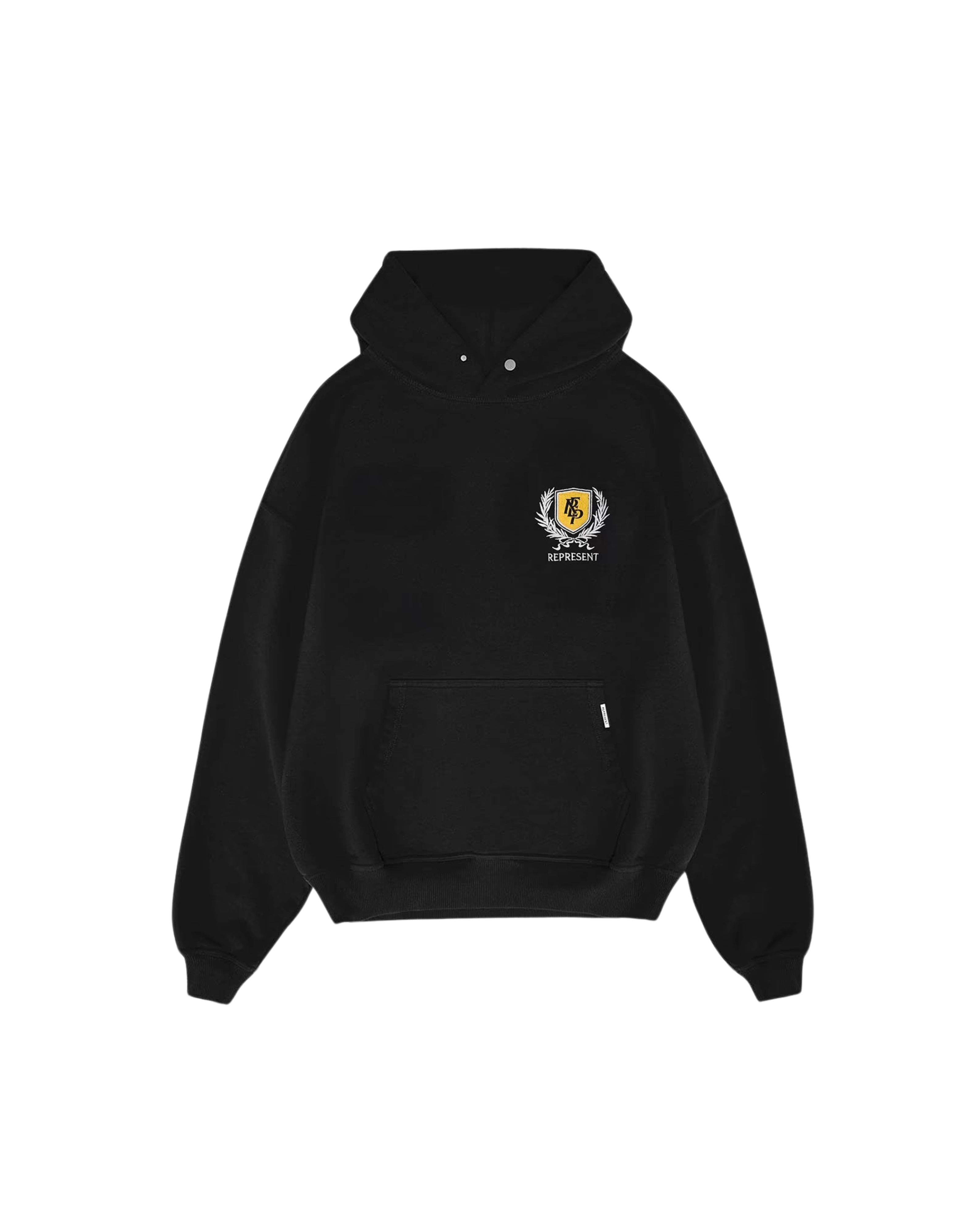 Represent Crest Hoodie - "Vintage Black"