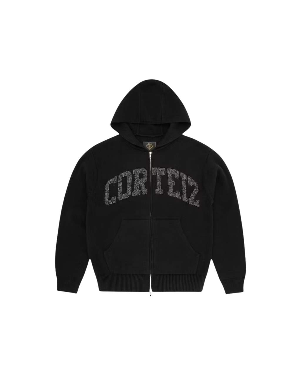 Corteiz 3M College Knit Zip Hoodie -"Black"