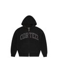 Corteiz 3M College Knit Zip Hoodie -"Black"