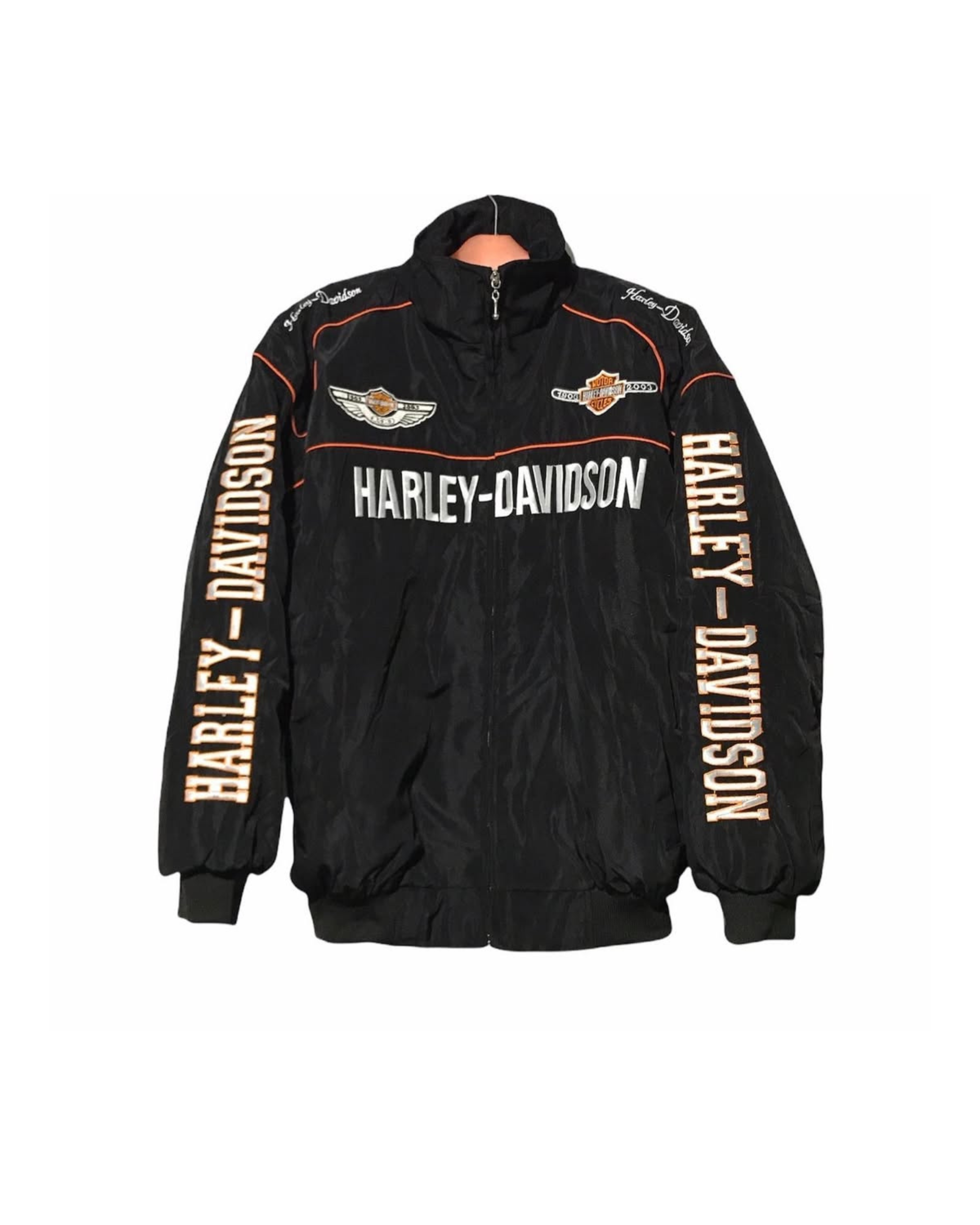 Harley Davidson F1 Retro Racing Jacket - "Black/Orange"