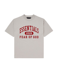 Fear Of God Essentials Logo-Print T-Shirt - "Heather Grey/Red"
