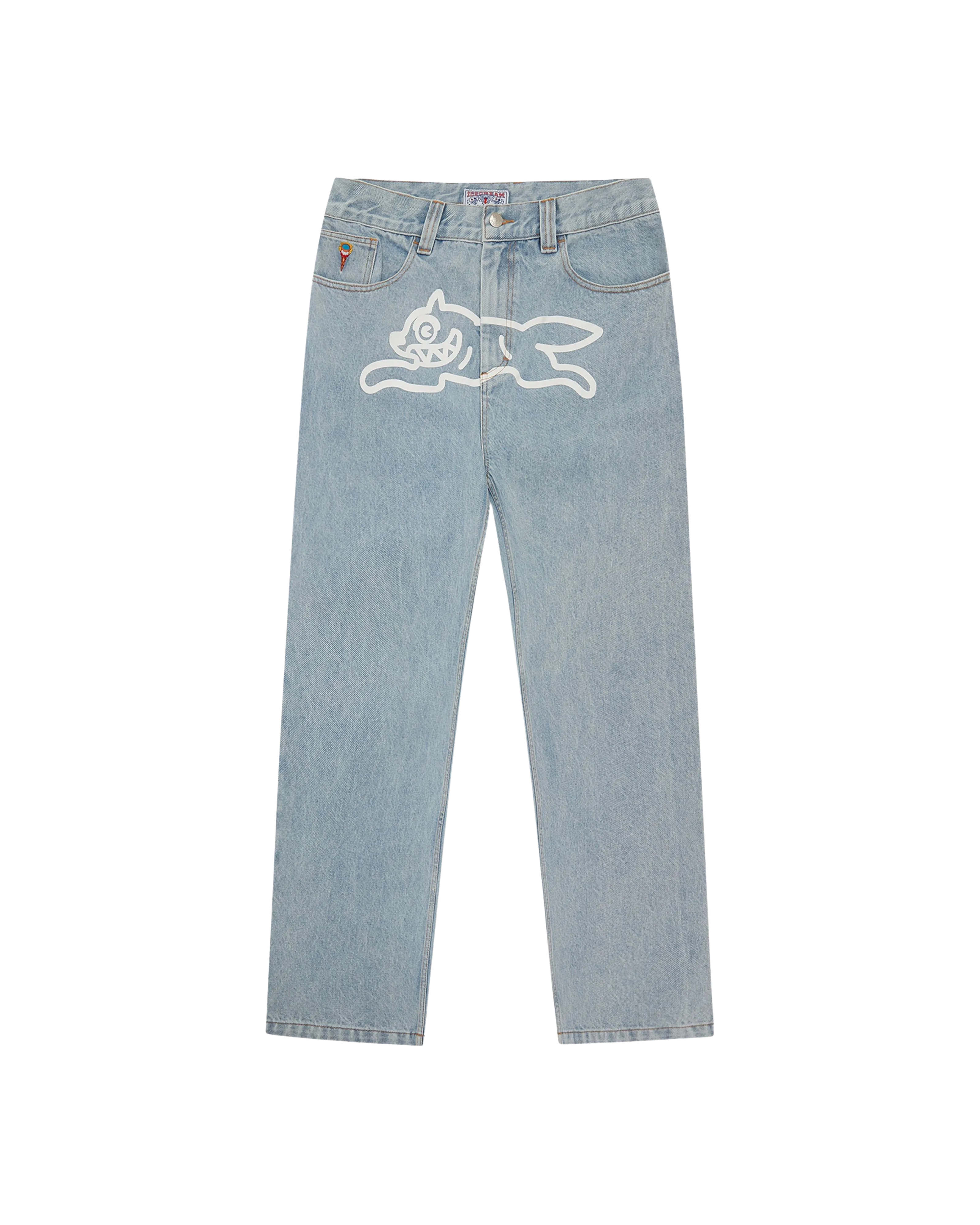 Icecream Running Dog Jeans - "Light Blue"