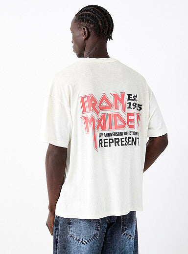 Represent x Iron Maiden Anniversary T-shirt - "Washed Ecru"