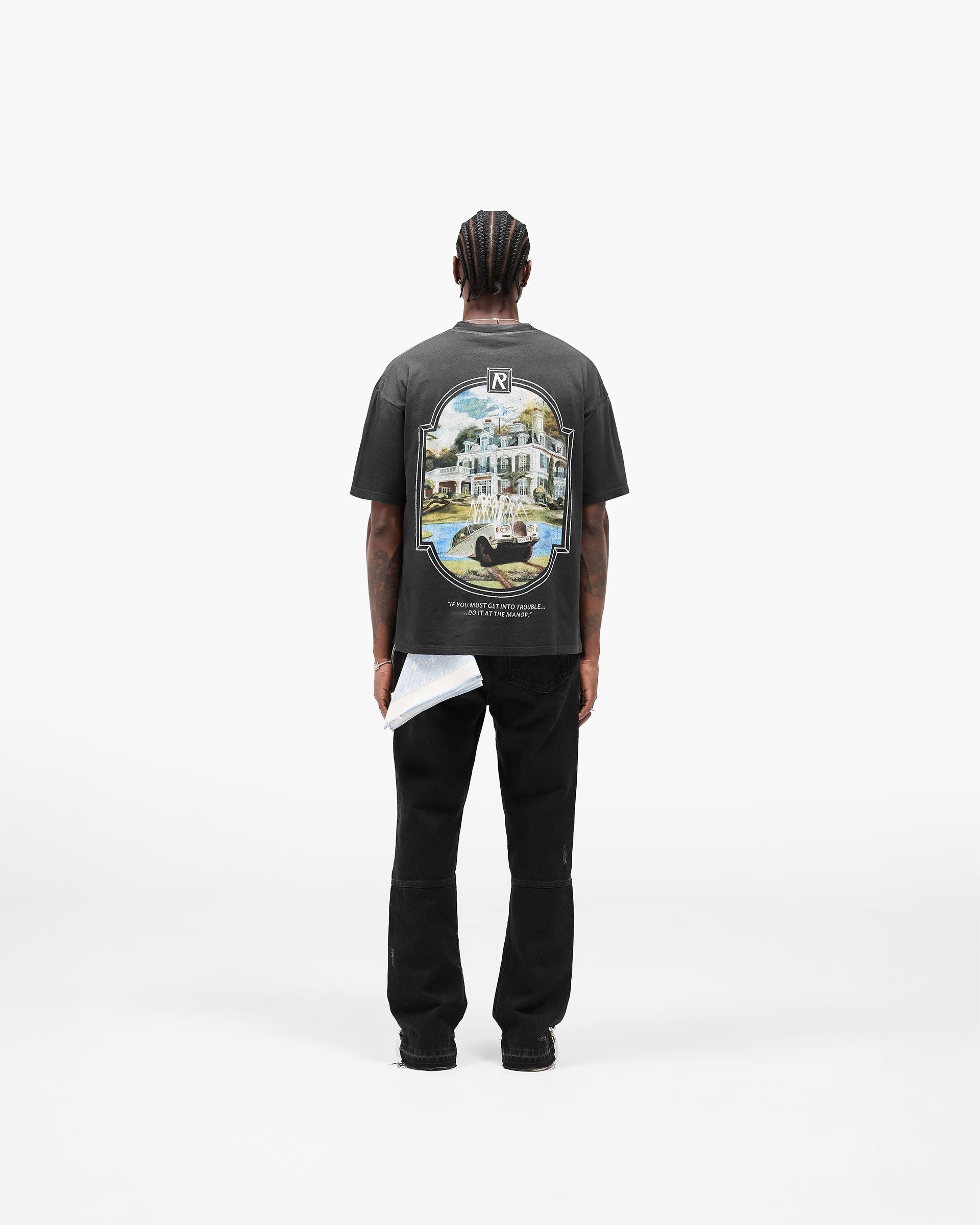 Represent Revere Manor T-Shirt - "Stained Black"
