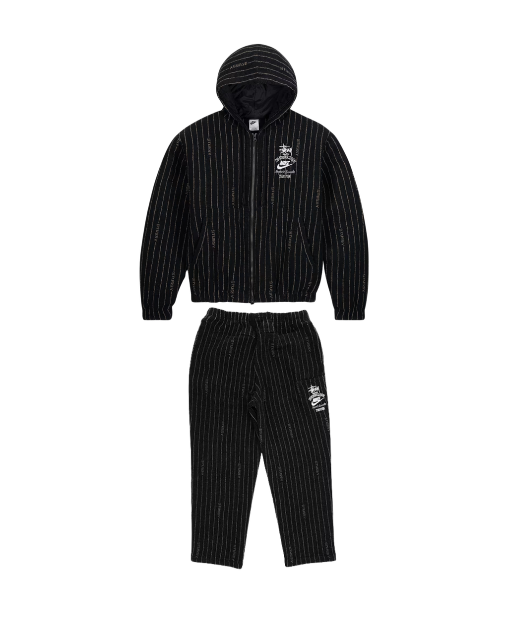 Nike x Stussy Striped Wool Set - "Black/White"