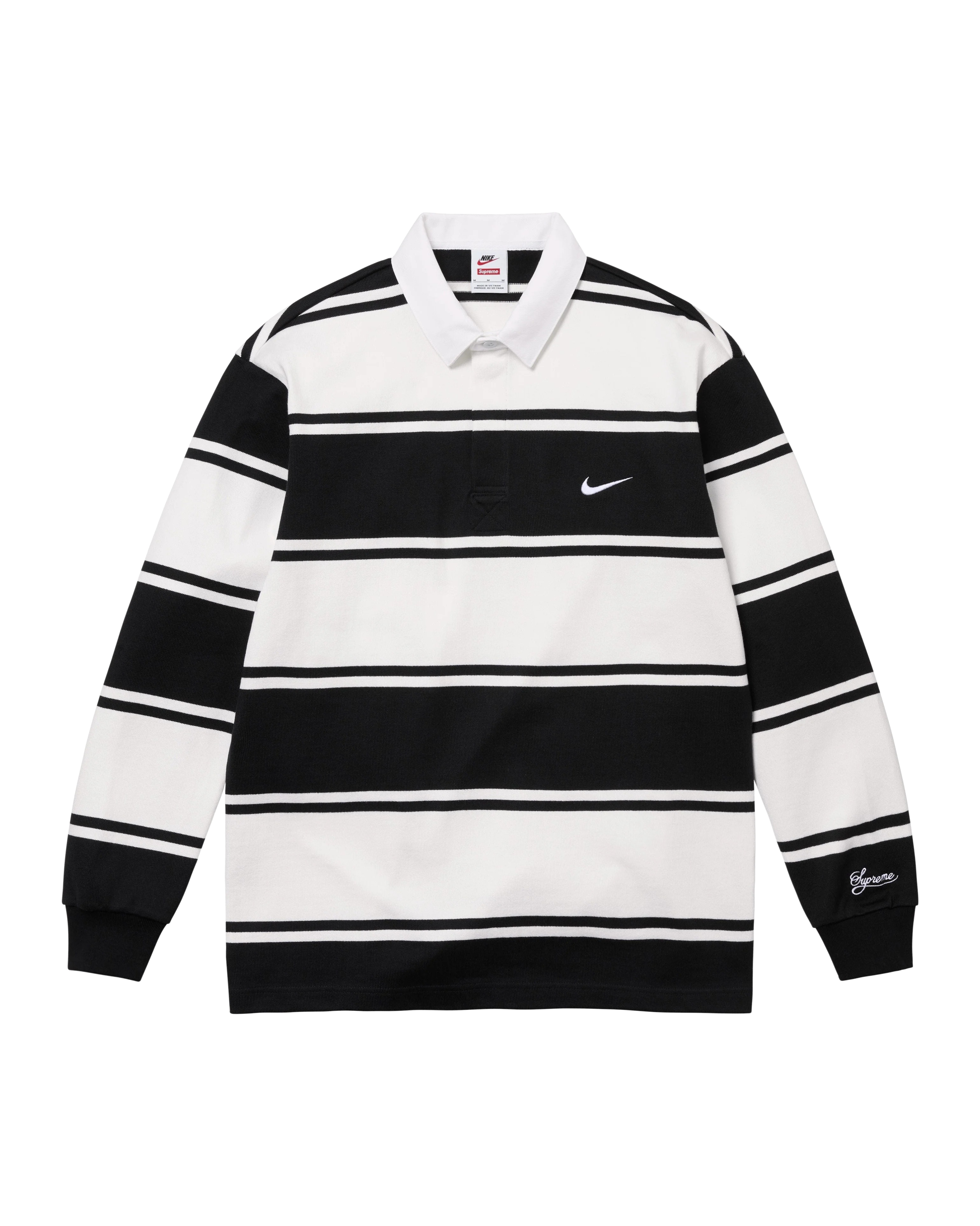 Supreme x Nike Stripe Rugby - "Black/White"