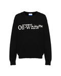 Off-White Intarsia-Knit Logo Jumper - "Black/White"