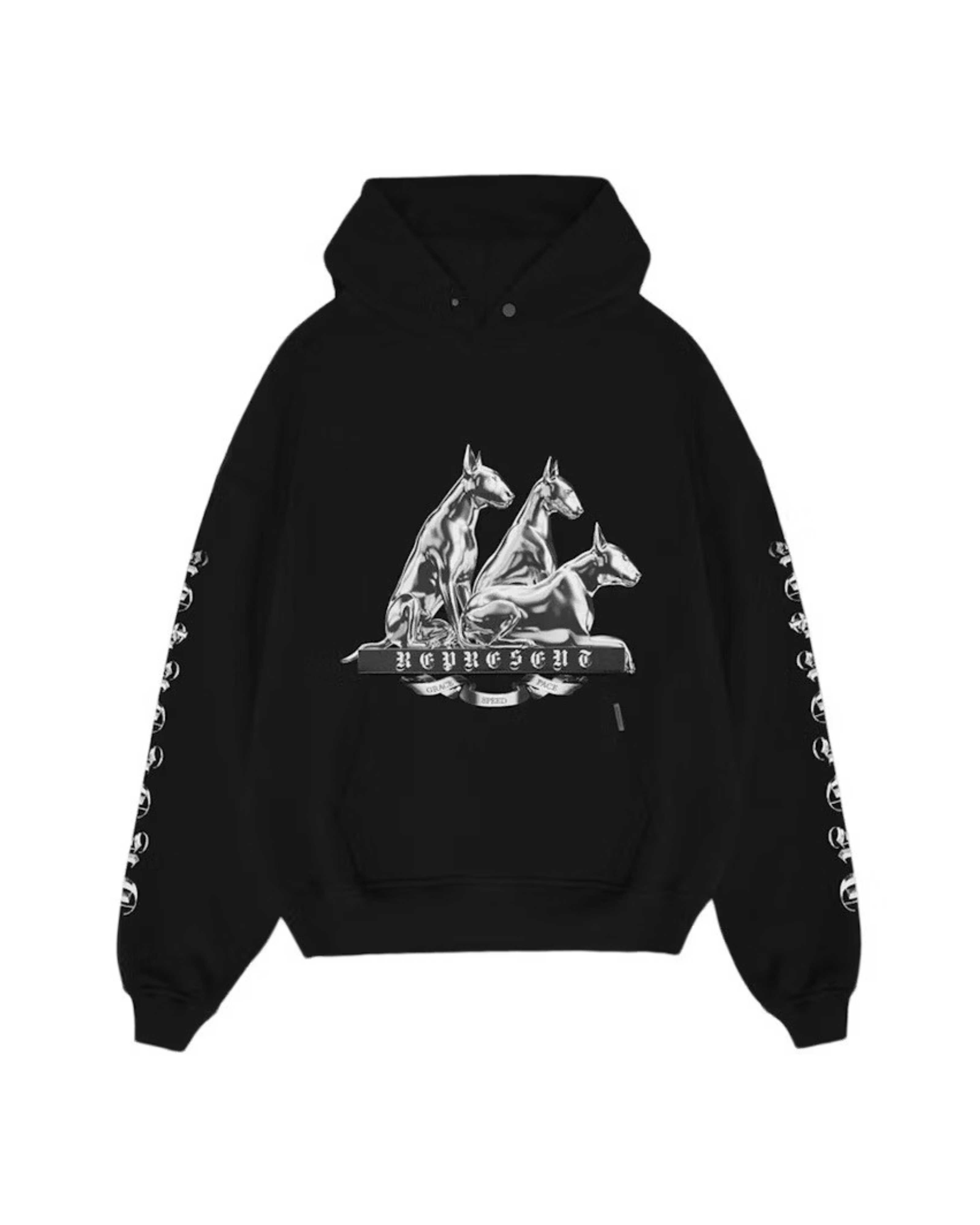 Represent Bullterrier Hoodie - "Jet Black"