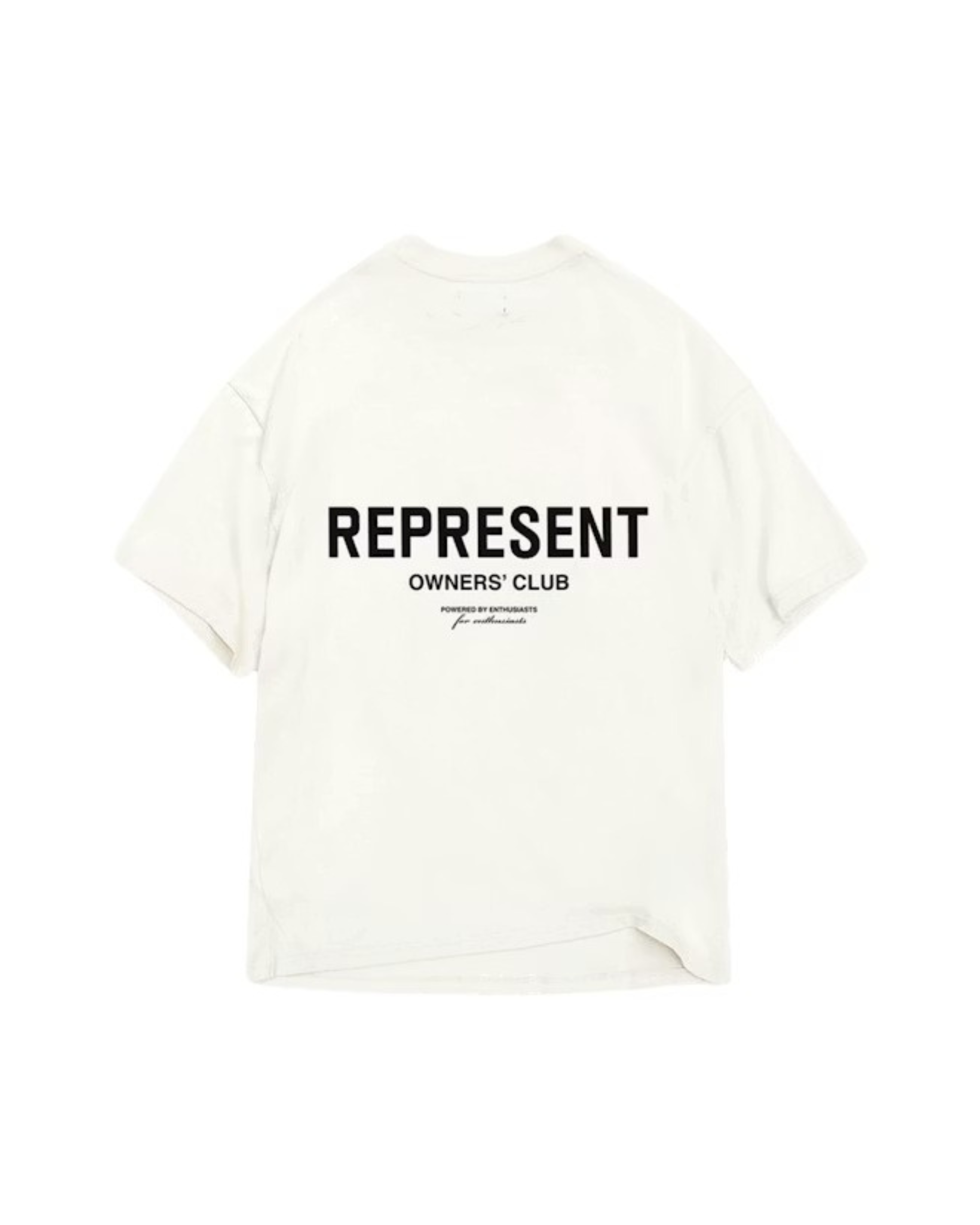 Represent Owner's Club T-Shirt - "Flat White/Black"