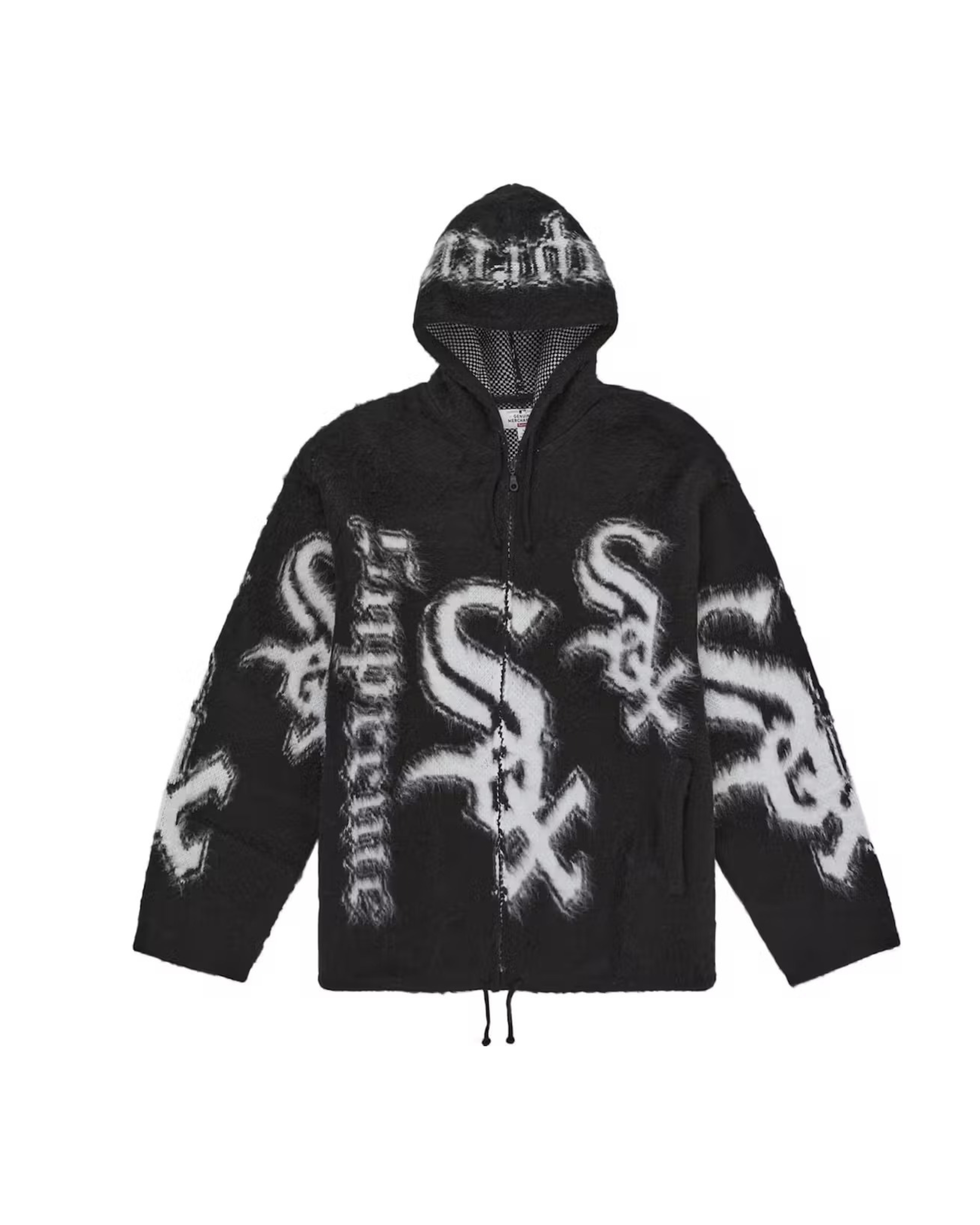 Supreme Chicago White Sox Zip Up Hoodie - "Black/White"