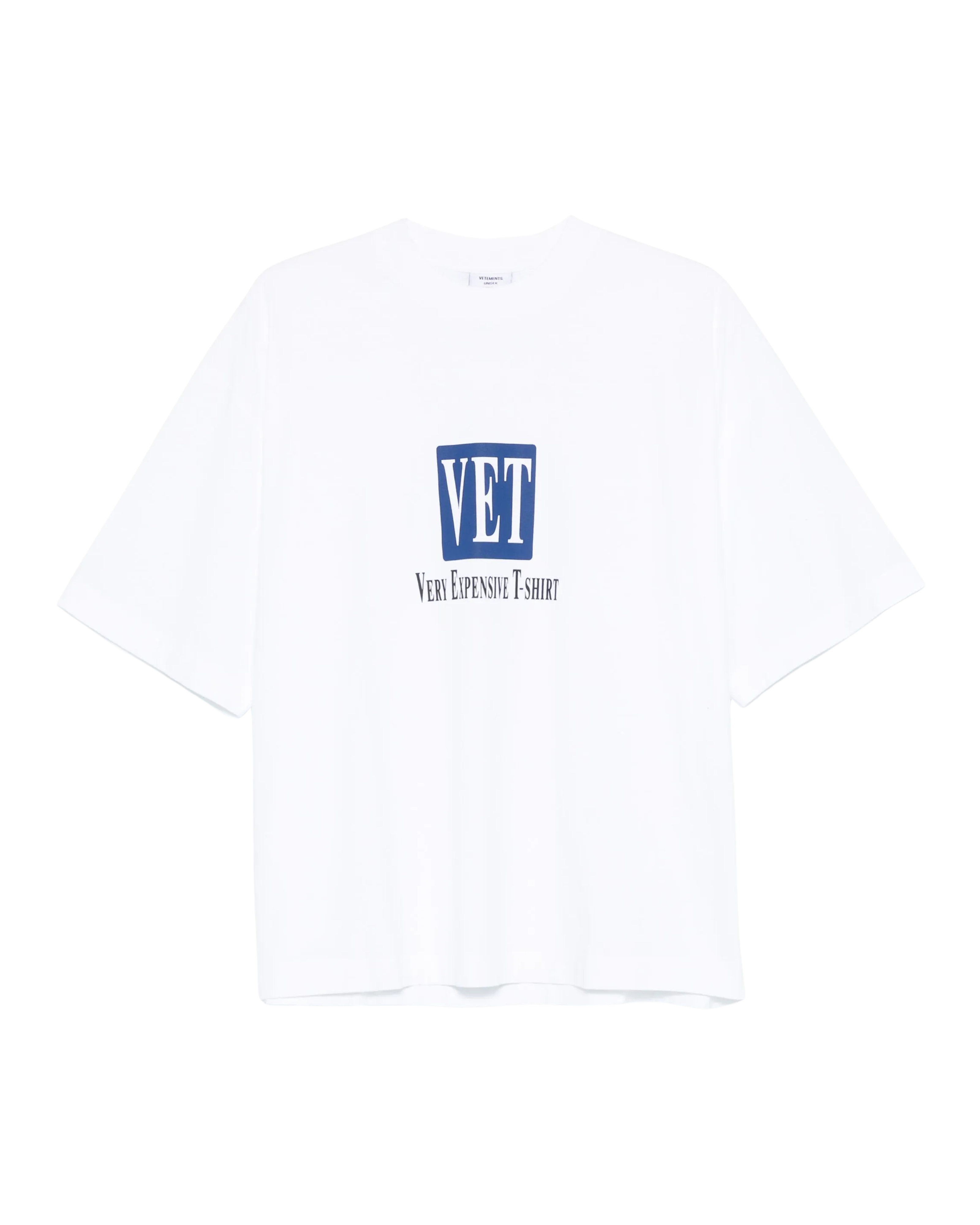 Vetements 'VET' Cropped Boxy T-shirt - "White"